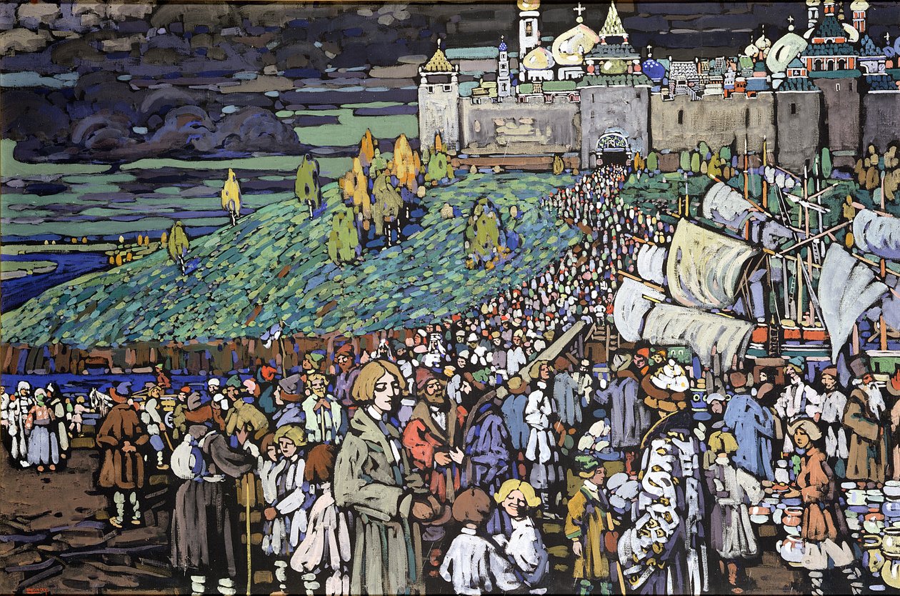 Chegada dos Comerciantes de Wassily Kandinsky
