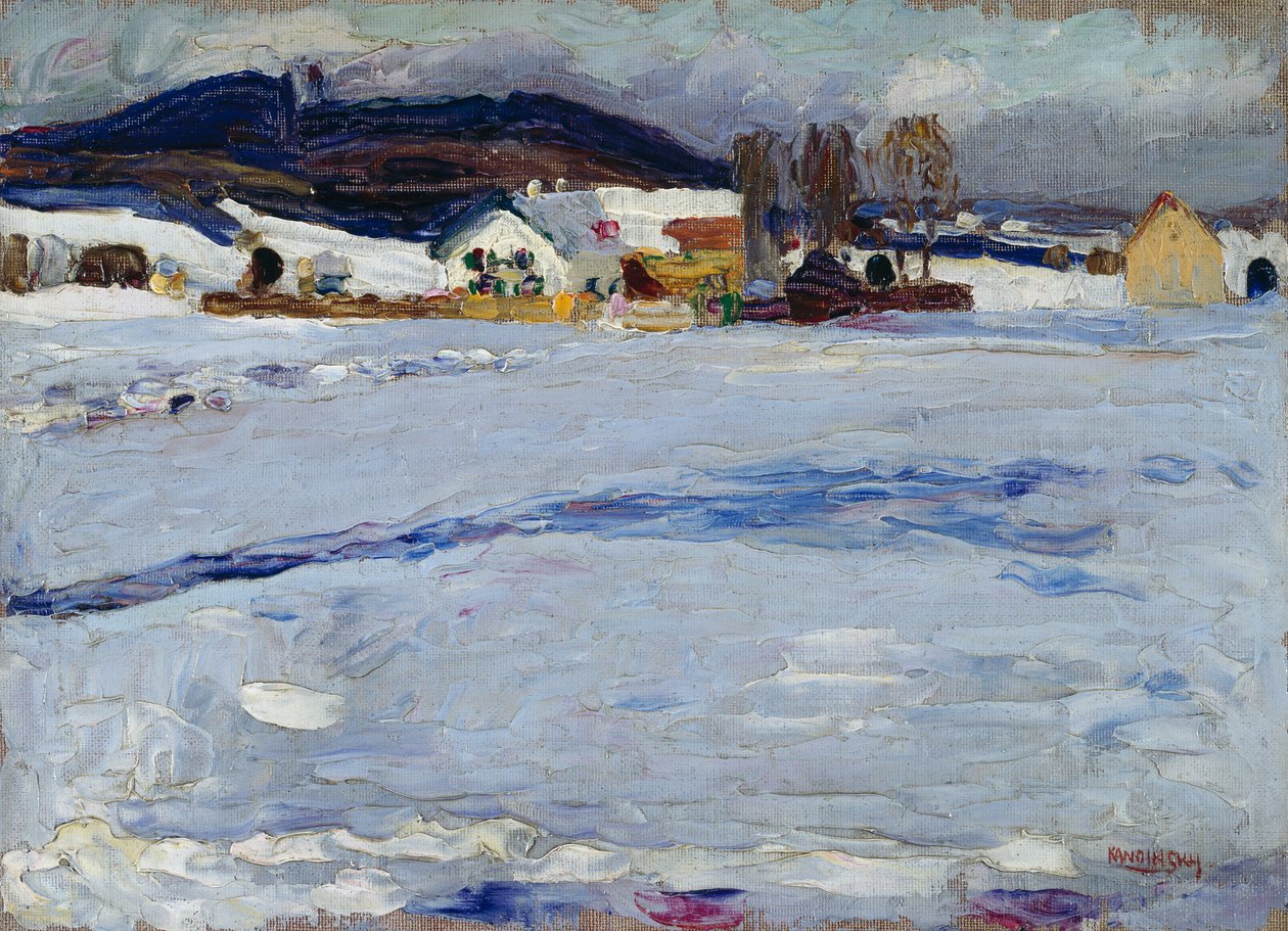 Perto de Starnberg - inverno de Wassily Kandinsky