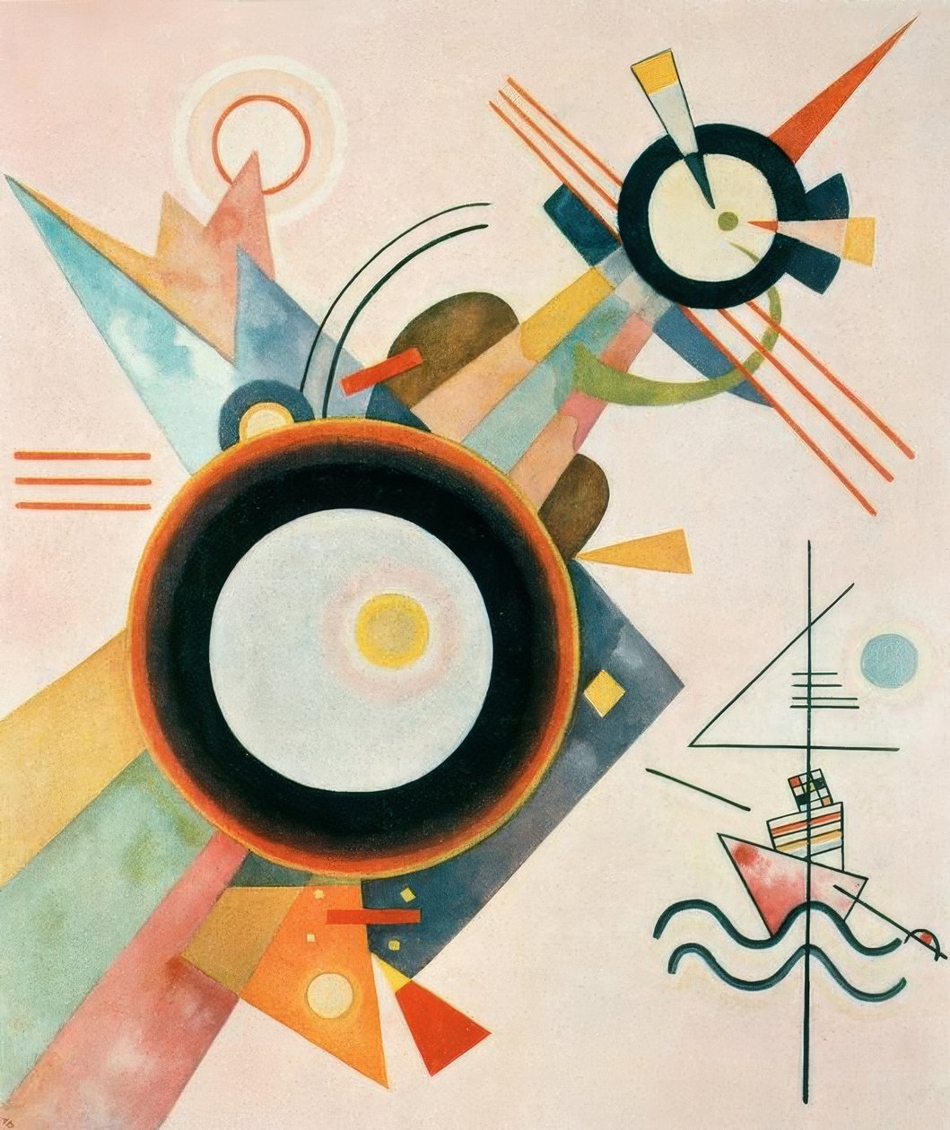 Imagem com forma de seta de Wassily Kandinsky