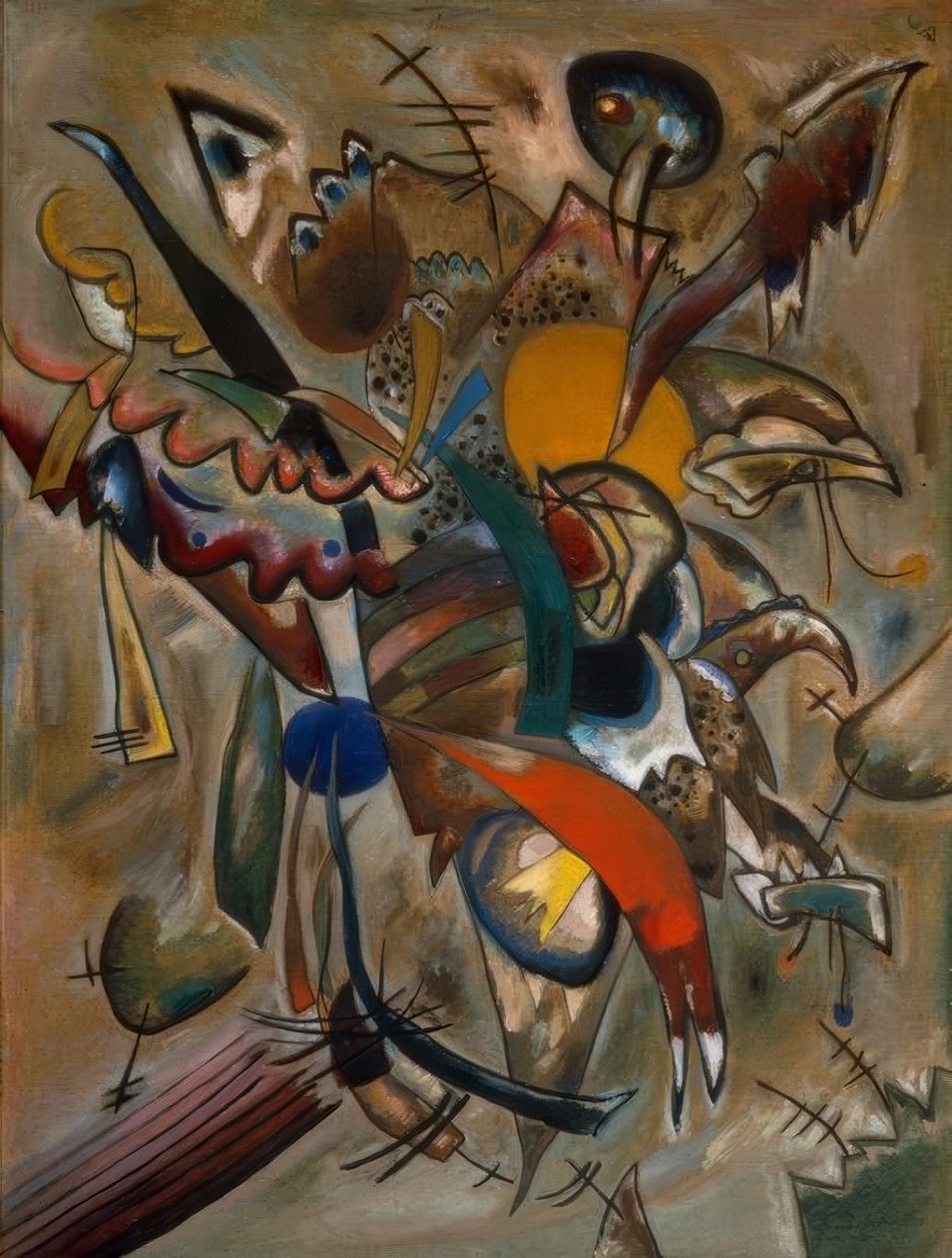 Quadro com renda (composição nº 234) de Wassily Kandinsky