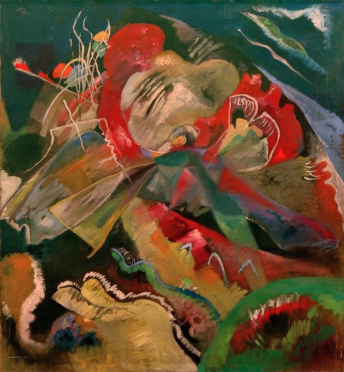 Imagem com linhas brancas de Wassily Kandinsky