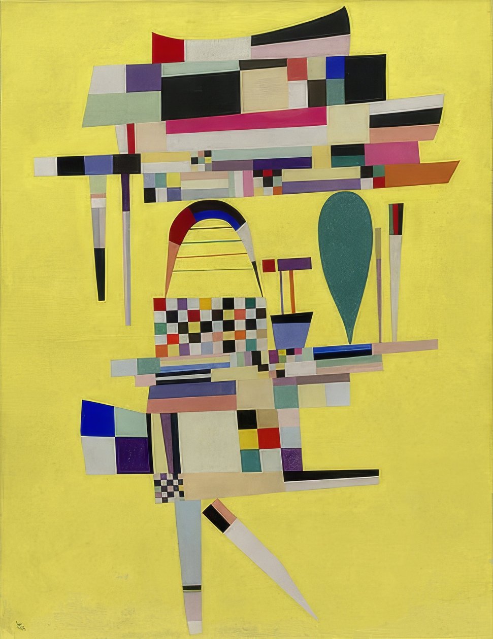 A pintura amarela (La Toile jaune). 1938 de Wassily Kandinsky