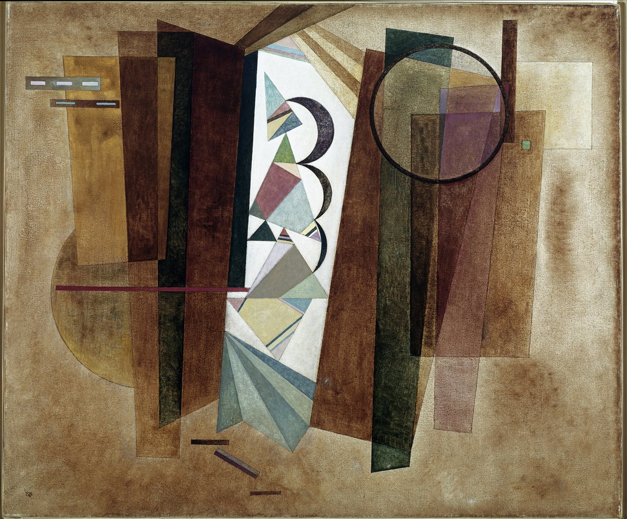 Desenvolvimento em Castanho - Pintura de Wassily Kandinsky