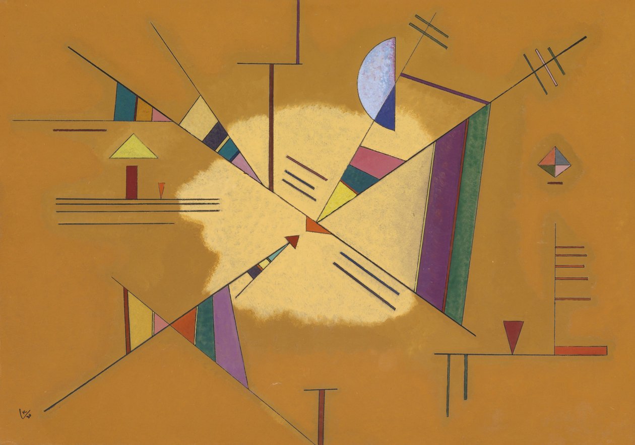 Pintura "Diagonal" de Vassily Kandinsky (ou Wassily Kandinski ou Kandinskij de Wassily Kandinsky