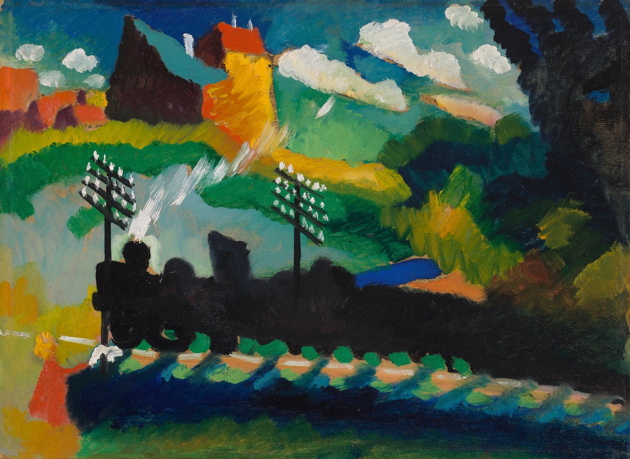 Ferrovia perto de Murnau de Wassily Kandinsky