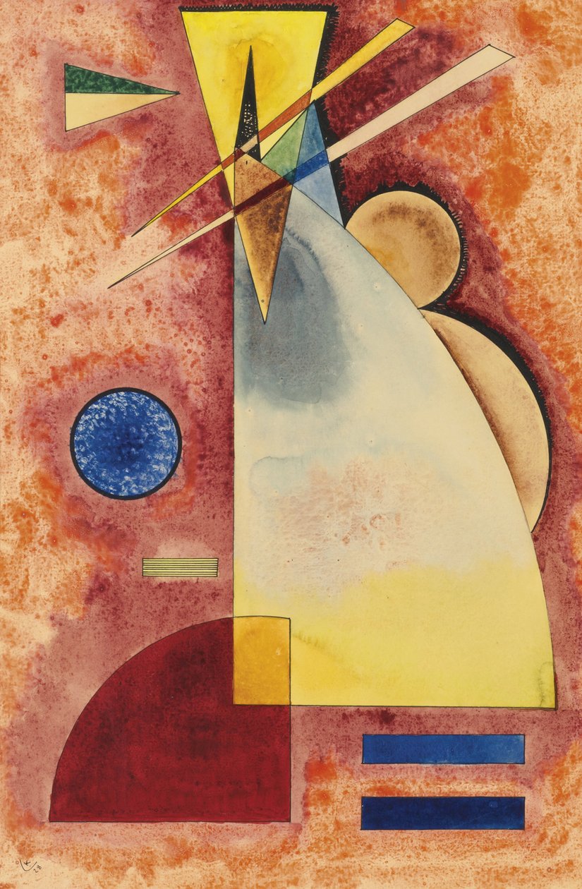 "Entrelacement" (Ineinander) Aquarelle de Vassily Kandinsky (ou Wassily Kandinski ou Kandinskij) de Wassily Kandinsky