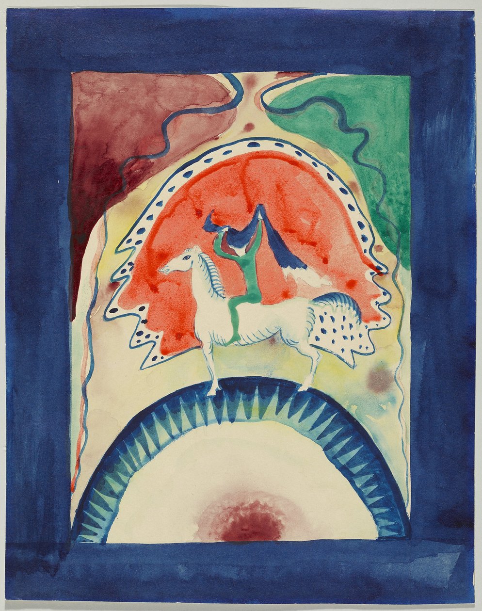 Desenho para a capa do almanaque "Der Blaue Reiter de Wassily Kandinsky