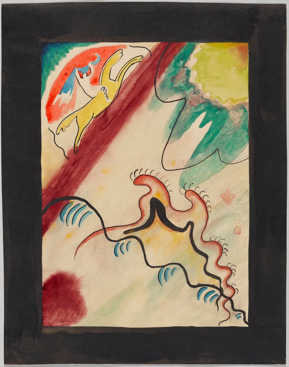Esboço para a capa do almanaque «Der Blaue Reiter» de Wassily Kandinsky