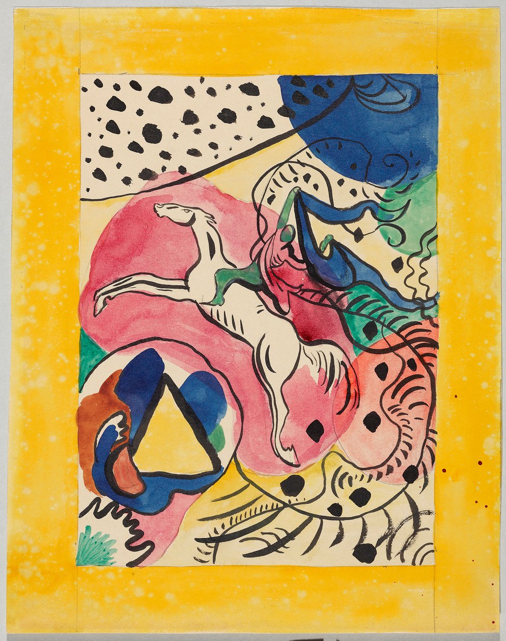 Esboço para a capa do almanaque «Der Blaue Reiter» de Wassily Kandinsky