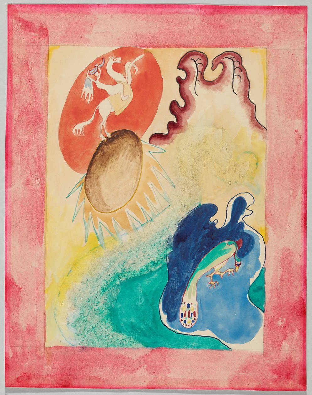Projecto para a capa do almanaque «Der Blaue Reiter» de Wassily Kandinsky