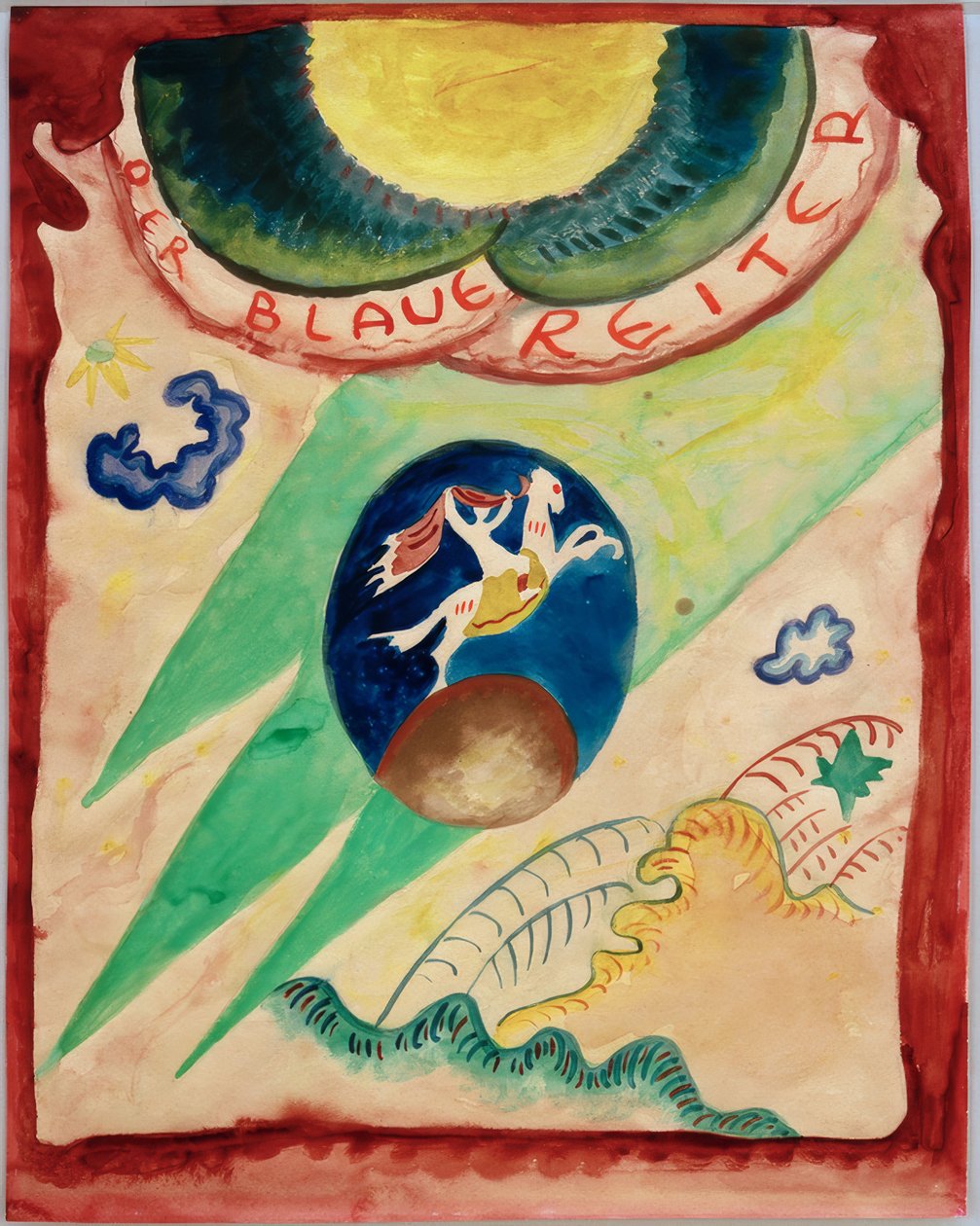 Design para a capa do almanaque The Blue Rider de Wassily Kandinsky