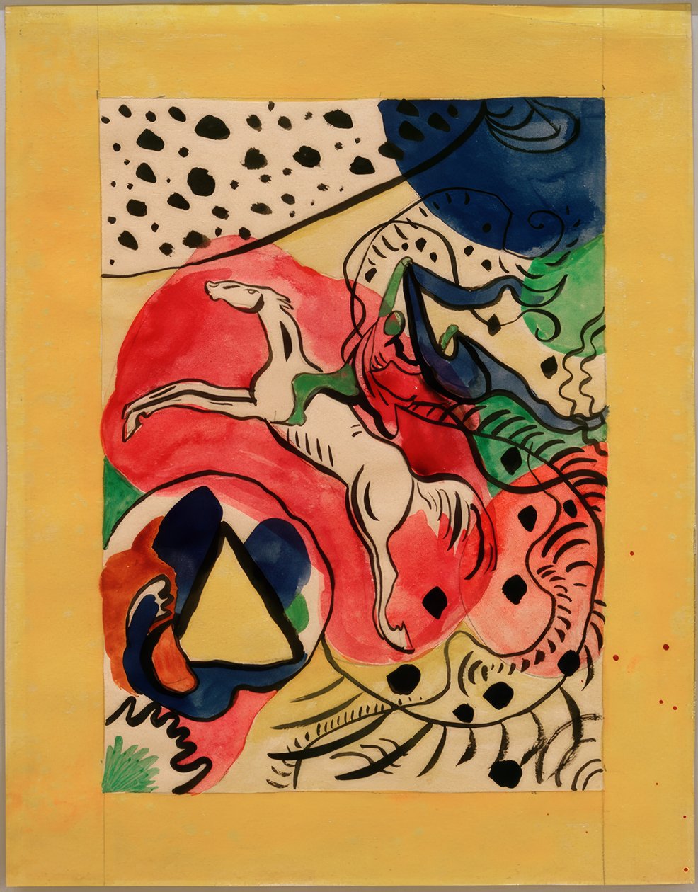 Design para a capa do almanaque The Blue Rider de Wassily Kandinsky