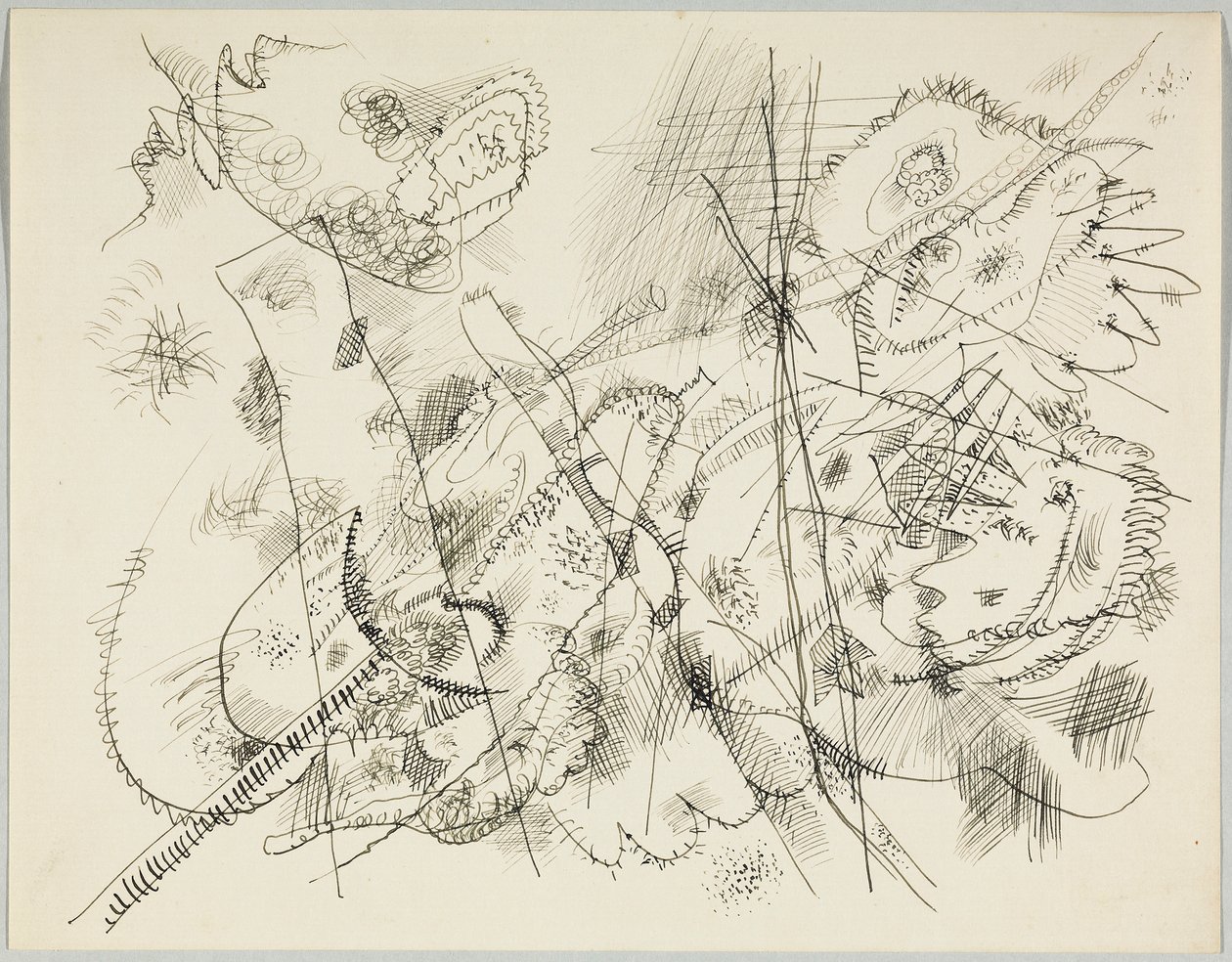 Desenho para uma gravura de Wassily Kandinsky