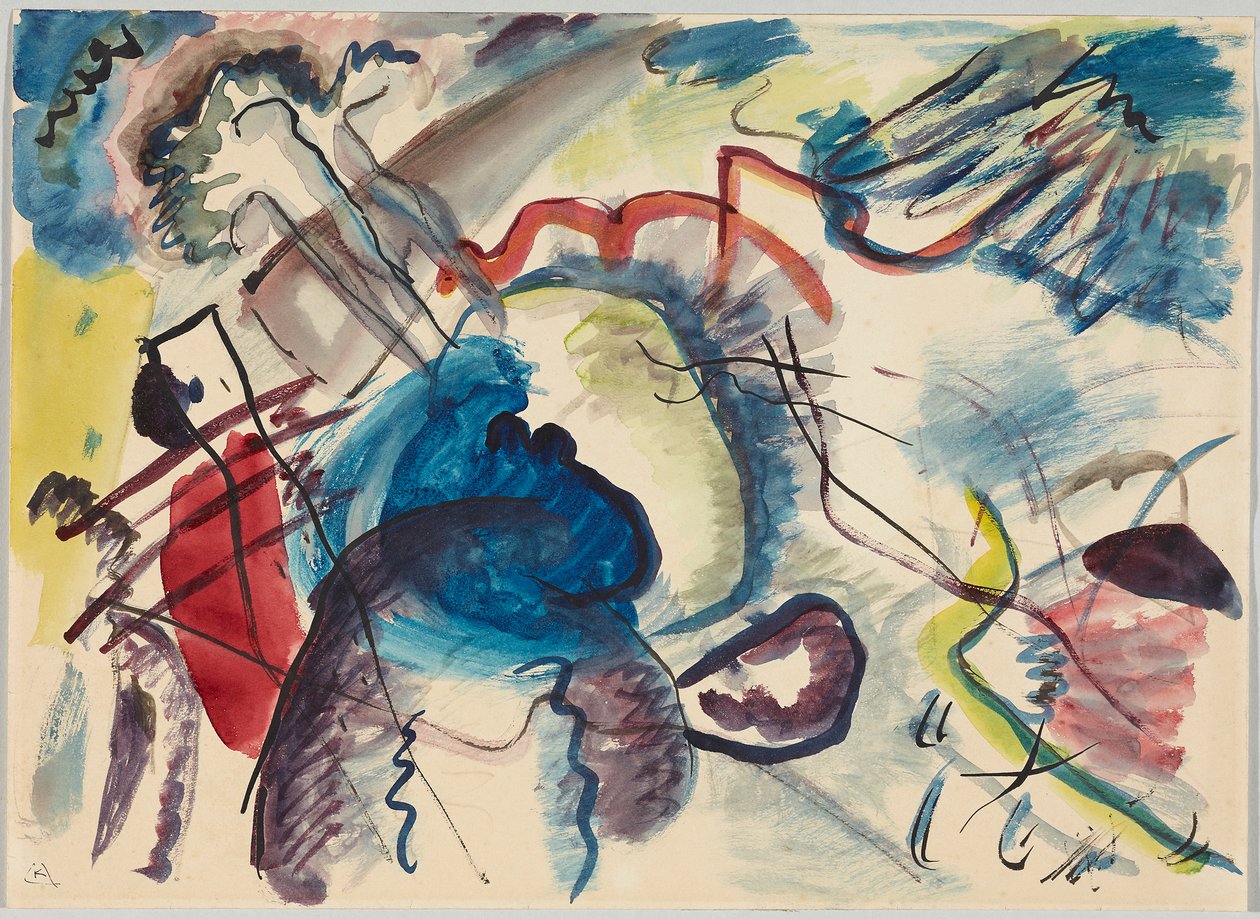 Esboço para "Quadro com margem branca" de Wassily Kandinsky