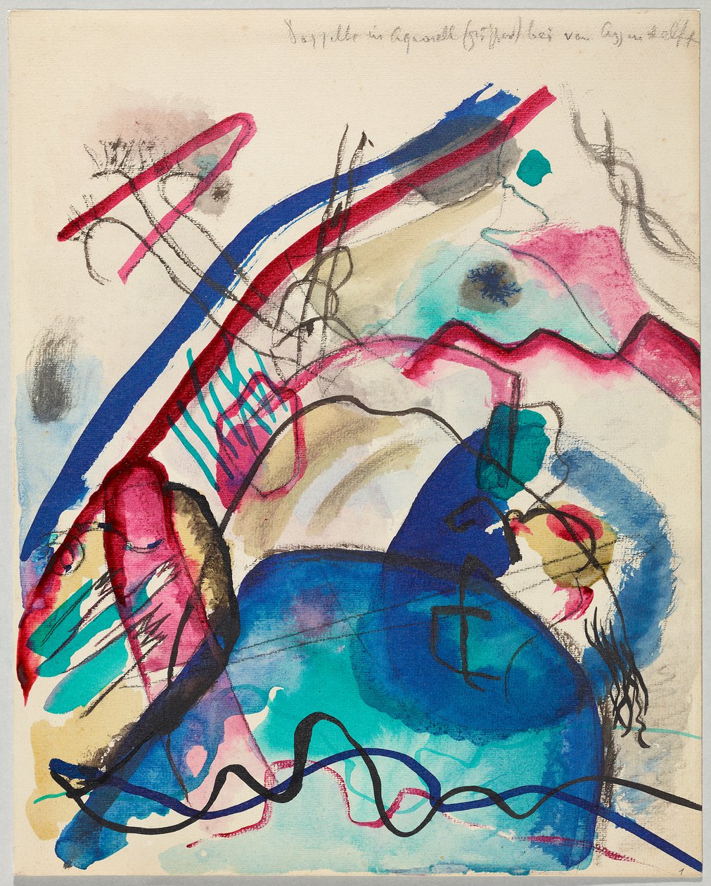 Estudo para «Quadro com margem branca» de Wassily Kandinsky