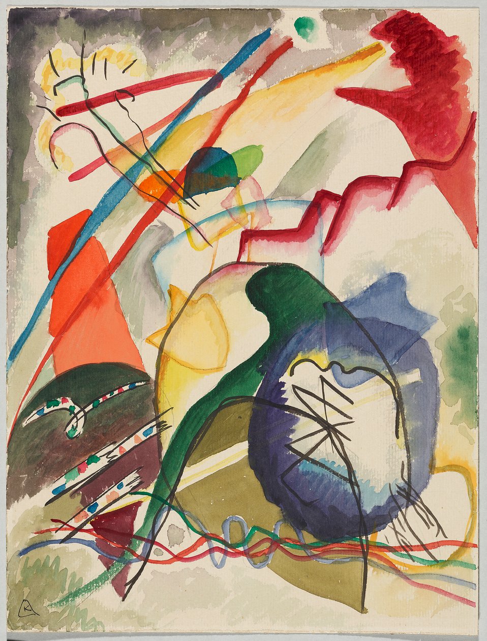 Estudo para «Imagem com margem branca» de Wassily Kandinsky