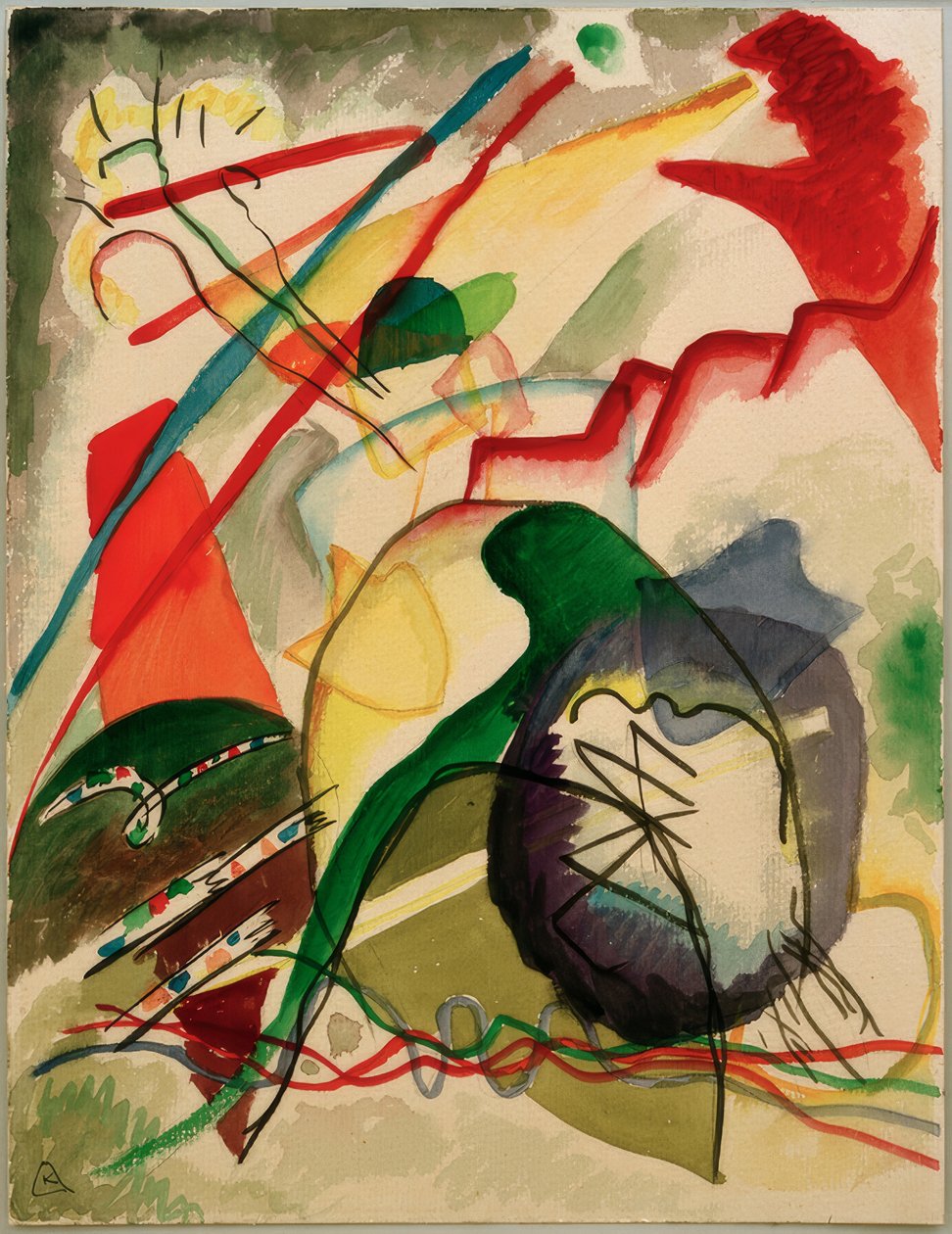 Design para imagem com borda branca de Wassily Kandinsky