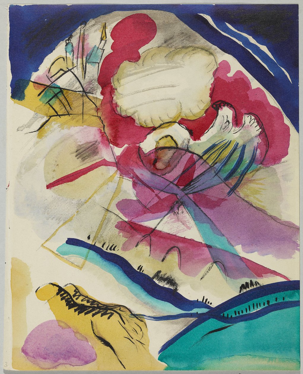 Desenho para "Imagem com linhas brancas de Wassily Kandinsky