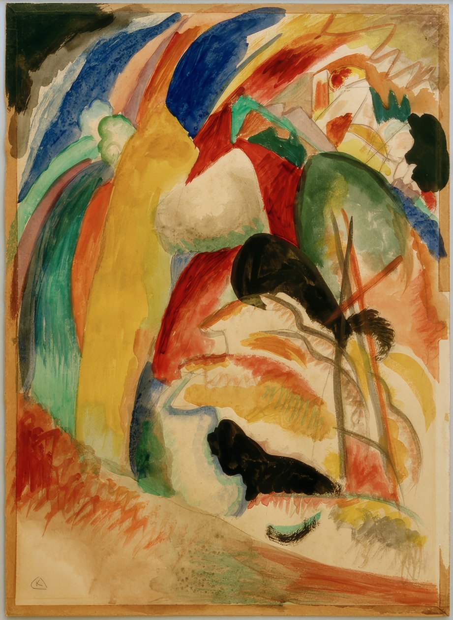 Design para imagem com forma branca de Wassily Kandinsky