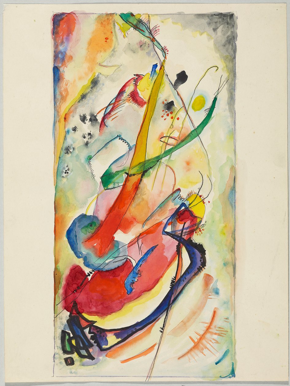 Estudo para uma pintura mural para Edwin R. Campbell n.º 1 de Wassily Kandinsky