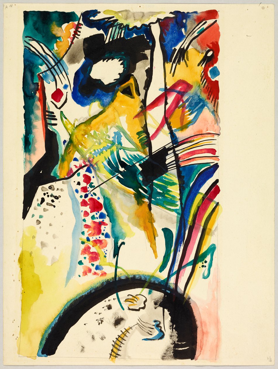 Projecto para uma pintura mural para Edwin R. Campbell n.º 3, também chamado «Projecto em aguarela para o painel Verão para Edwin R. Campbell» de Wassily Kandinsky