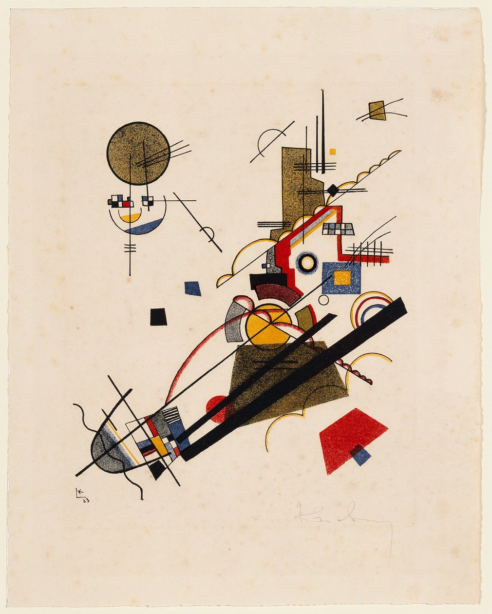 Subida alegre (de: Pasta dos mestres da Bauhaus Estatal, folha 2) de Wassily Kandinsky