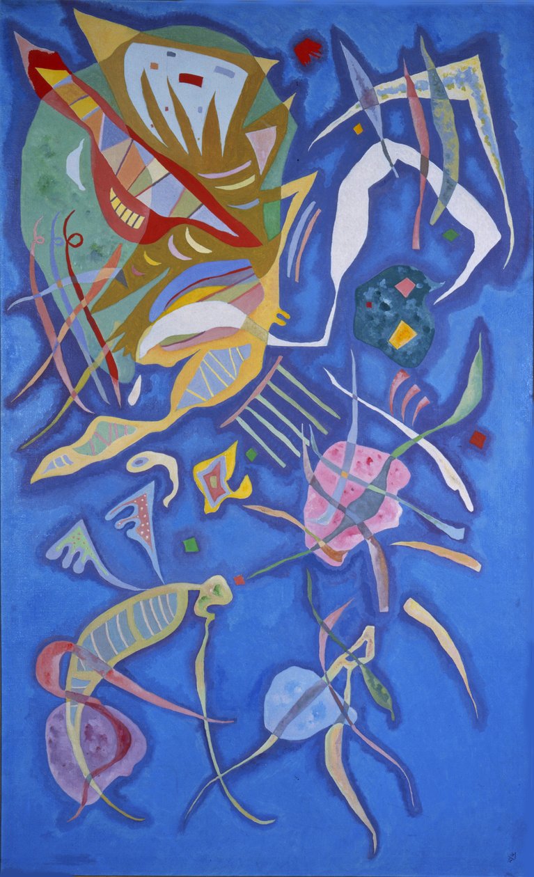 Agrupamento. (Óleo sobre tela de Wassily Kandinsky