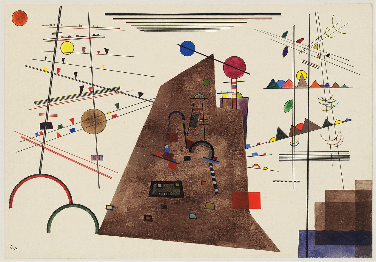 Pesado entre leve; Difícil entre luz de Wassily Kandinsky