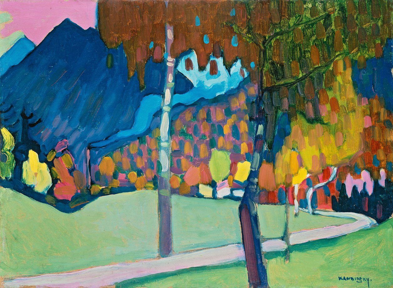 Estudo de outono, presumivelmente de Oberau de Wassily Kandinsky