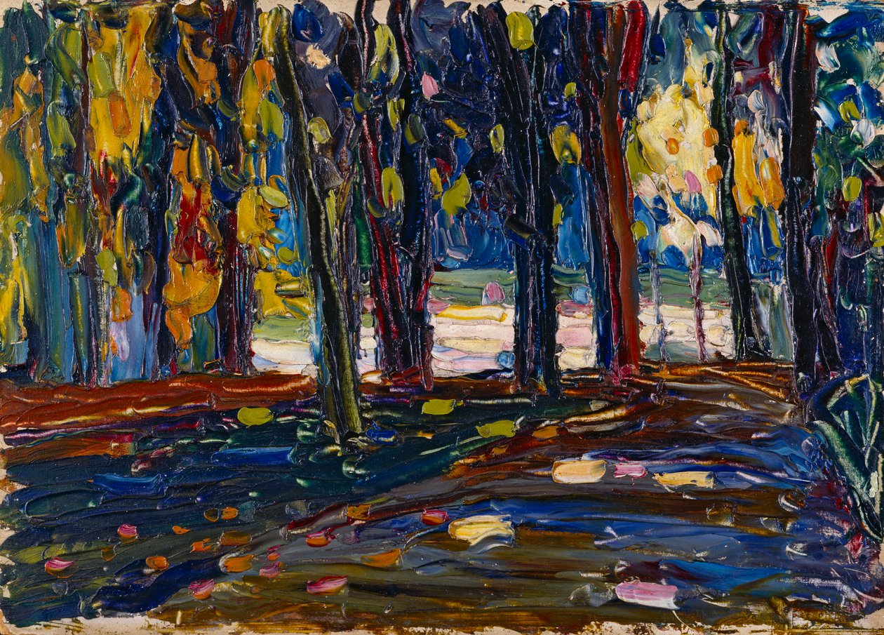 No Parque de St. Cloud - Outono II de Wassily Kandinsky