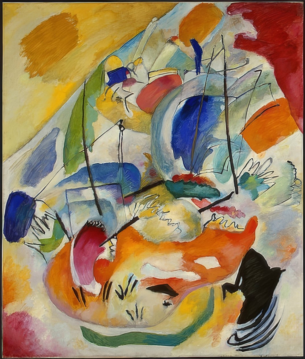 Improvisação 31 (batalha naval). 1913 de Wassily Kandinsky