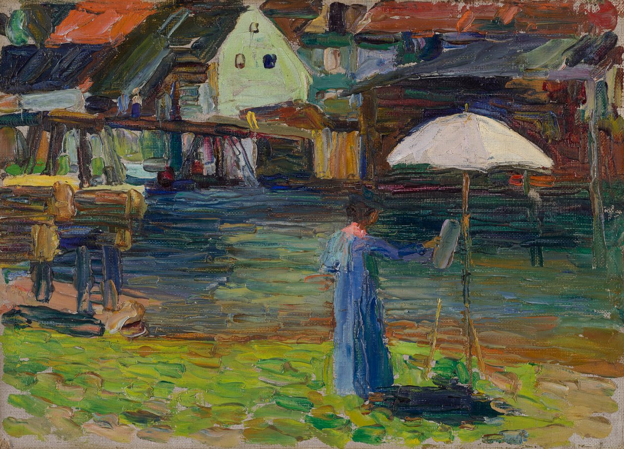 Kallmünz – Gabriele Münter pintando I de Wassily Kandinsky