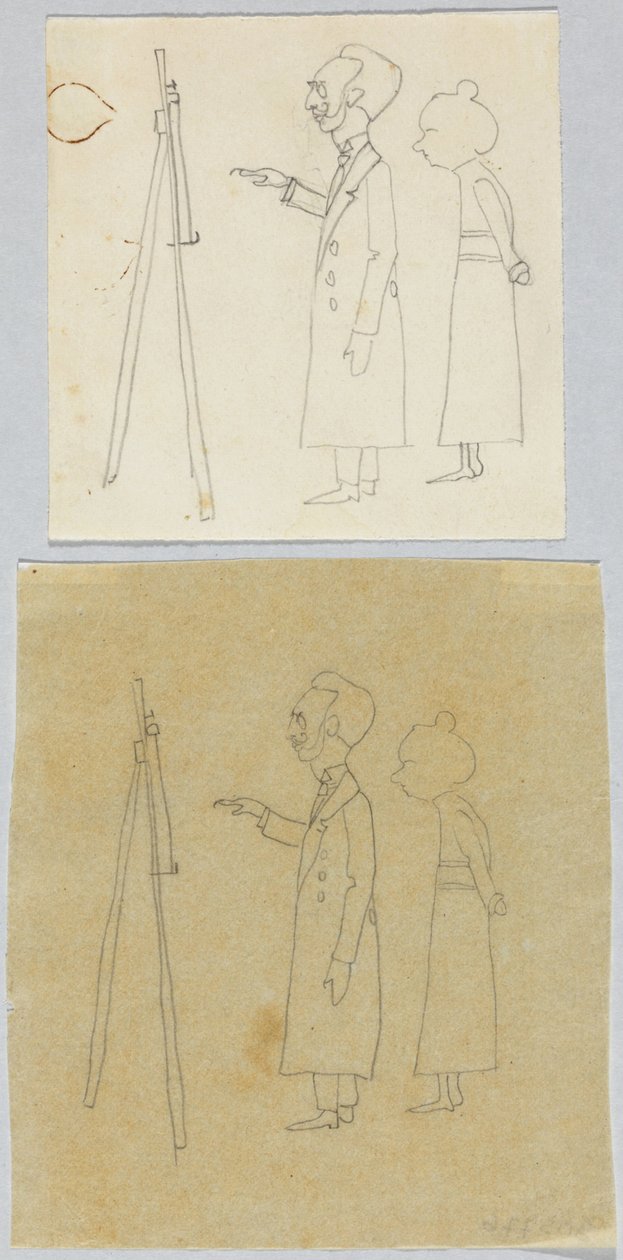 Kandinsky e Münter em frente ao cavalete de Wassily Kandinsky