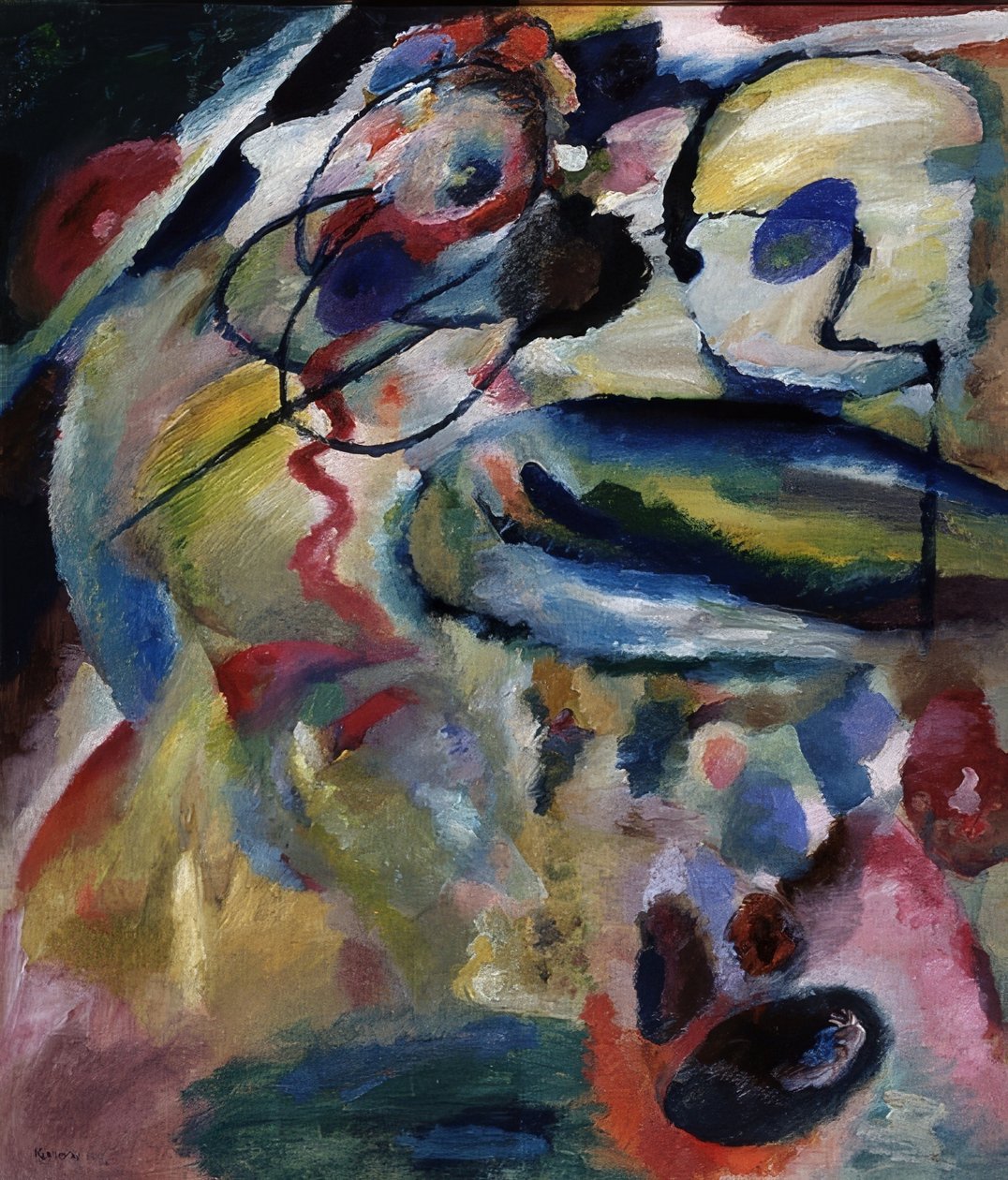 Composição com círculo. 1911 de Wassily Kandinsky