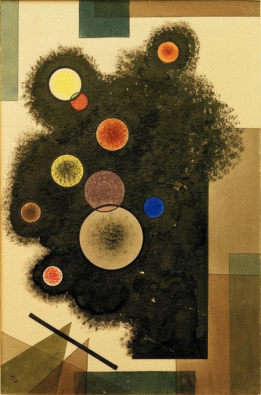 Círculos em preto de Wassily Kandinsky