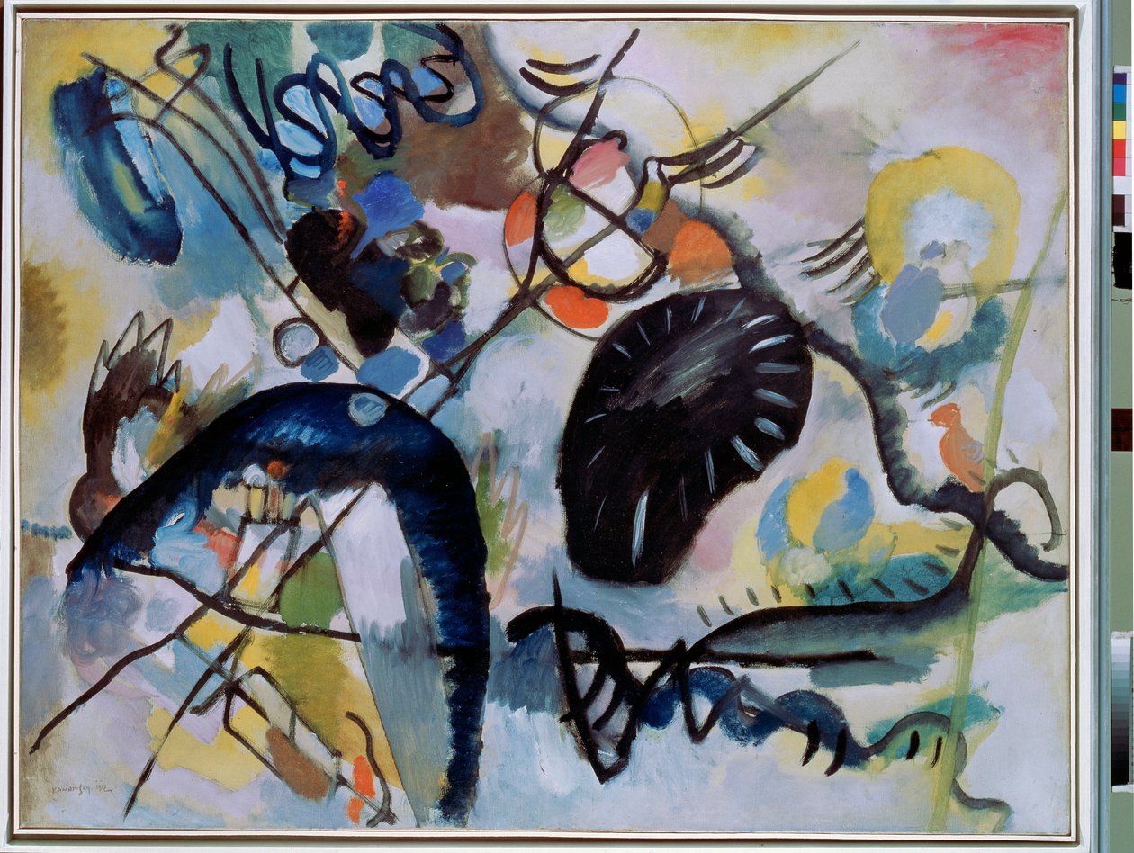 ""A Mancha Negra"" Pintura de Vassily Kandinsky (ou Wassily Kandinski ou Kandinskij de Wassily Kandinsky