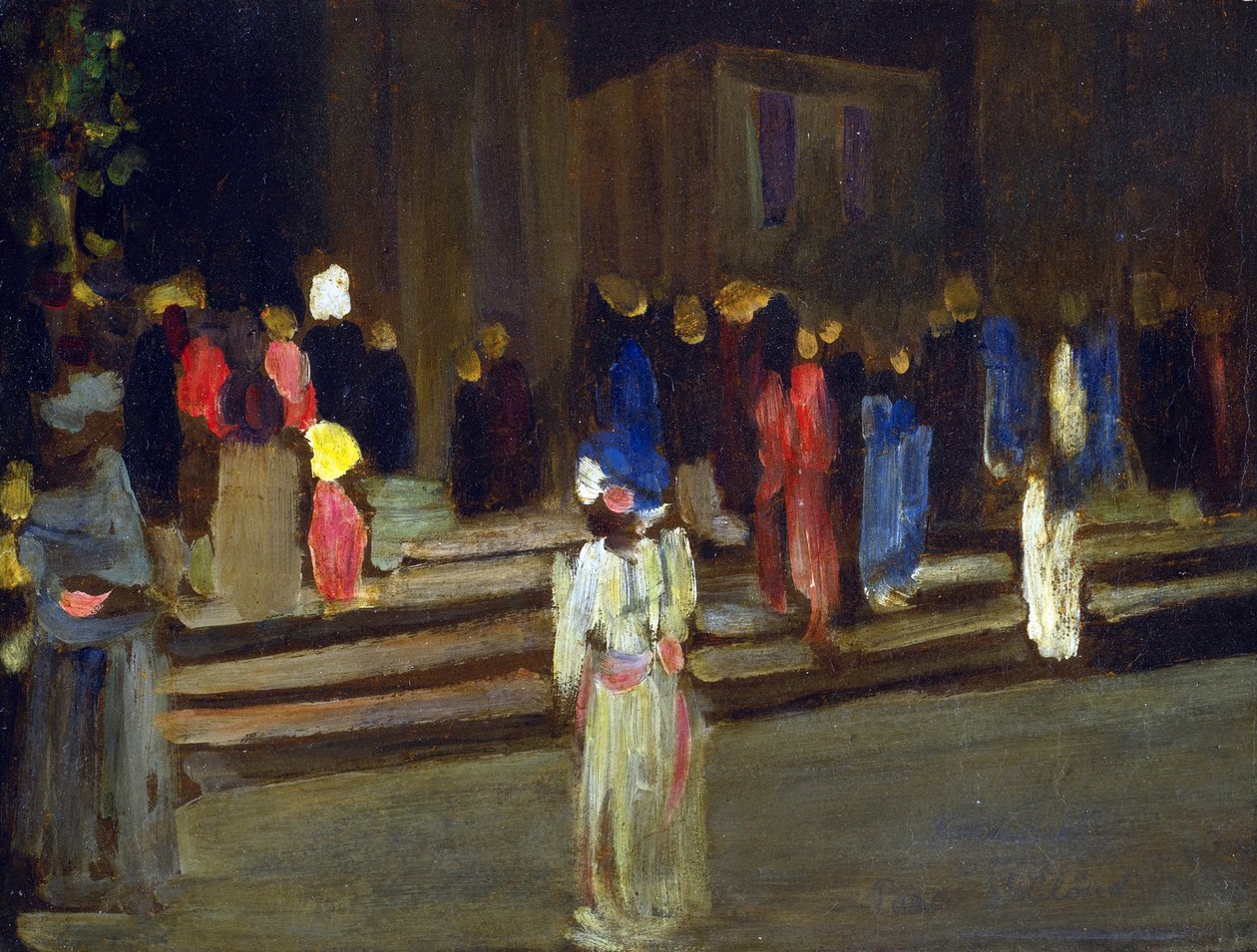 "Le parc de saint Cloud, entree" (Parque de Saint-Cloud, Entrada) Pintura de Vassily Kandinsky (ou Wassily Kandinski ou Kandinskij de Wassily Kandinsky