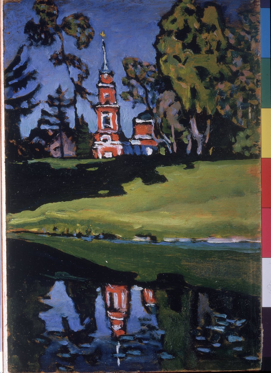 ""A Igreja Vermelha"" Pintura por Vassily Kandinsky (ou Wassily Kandinski ou Kandinskij de Wassily Kandinsky