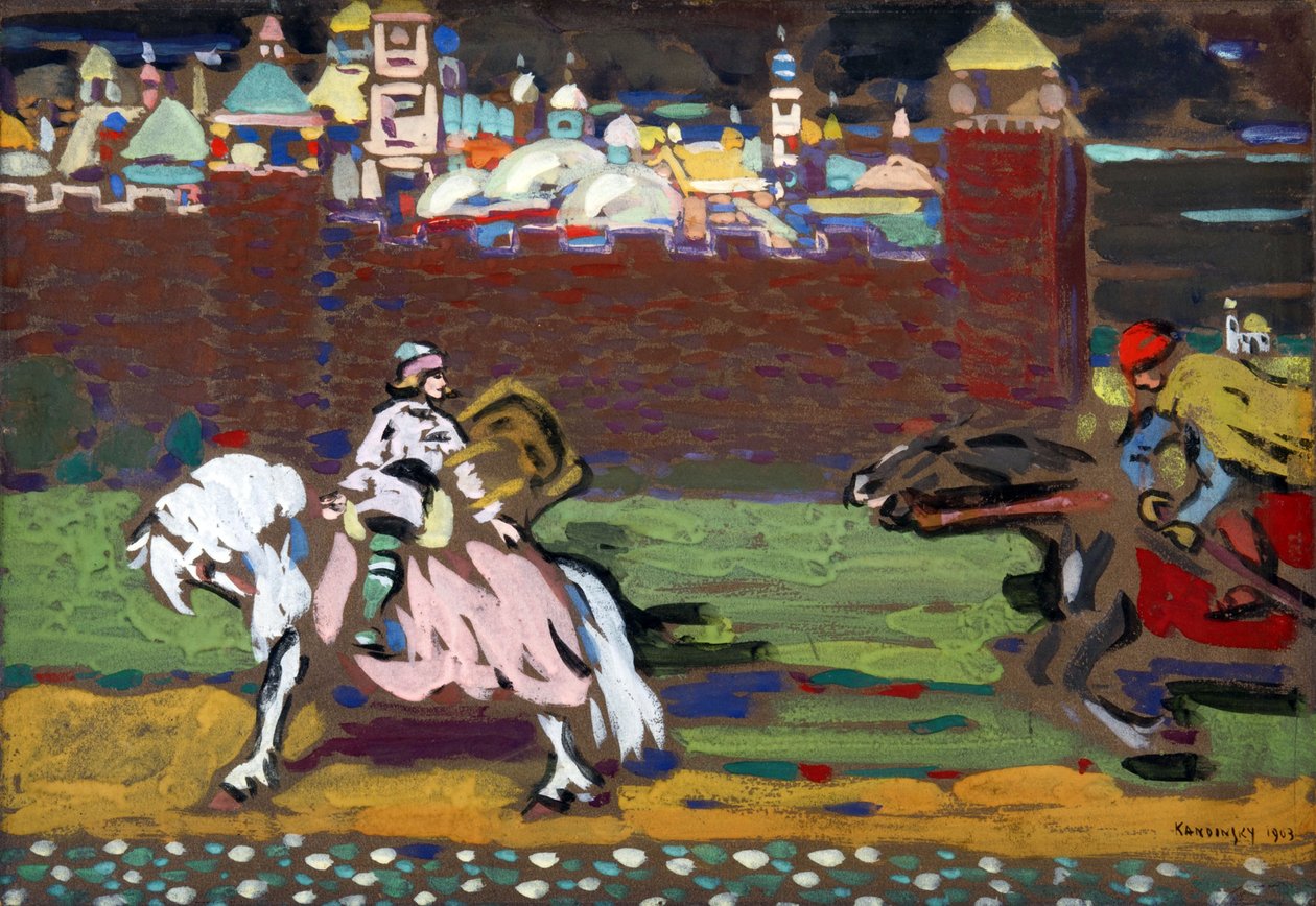 "The Crossroads" Pintura de Vassily Kandinsky (ou Wassily Kandinski ou Kandinskij de Wassily Kandinsky