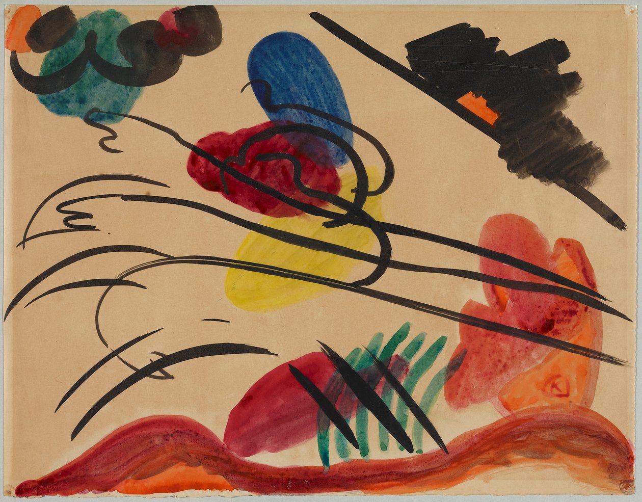 Com três cavaleiros de Wassily Kandinsky
