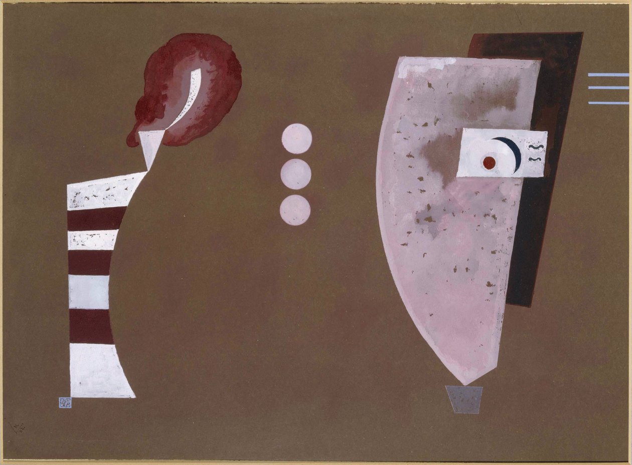 "Mitten Kreise" (centro do círculo) - Pintura de Vassily Kandinsky (ou Wassily Kandinski ou Kandinskij de Wassily Kandinsky