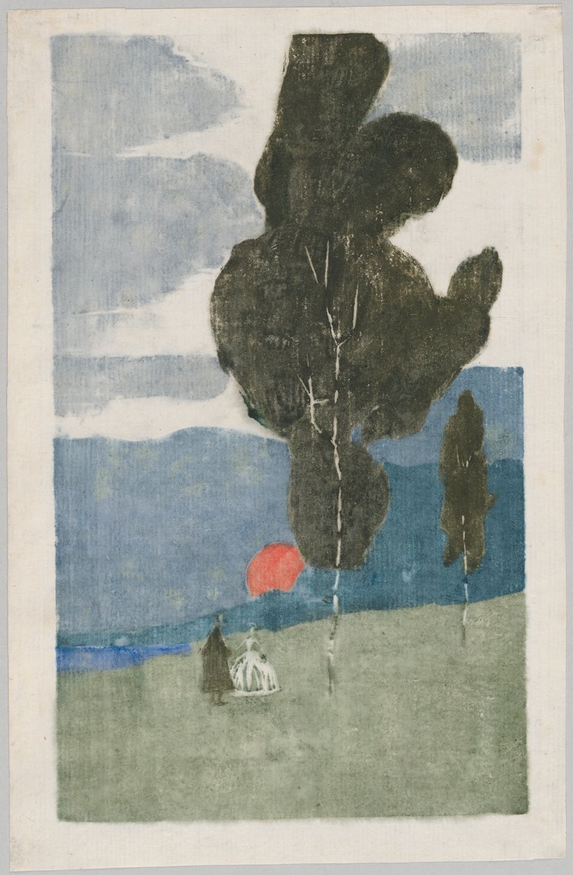 Nascer da lua (cf. GMS 264) de Wassily Kandinsky