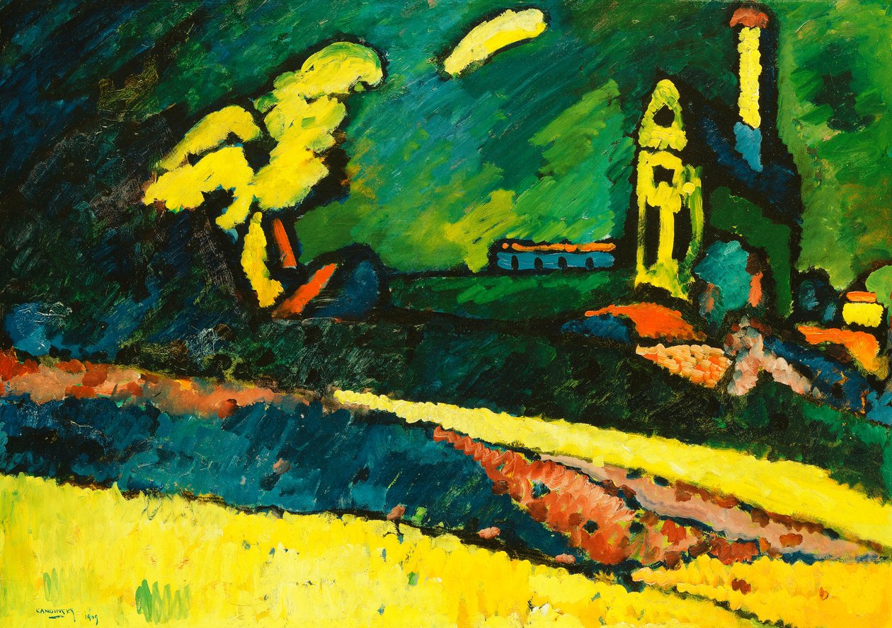 Murnau - Paisagem com Igreja I de Wassily Kandinsky