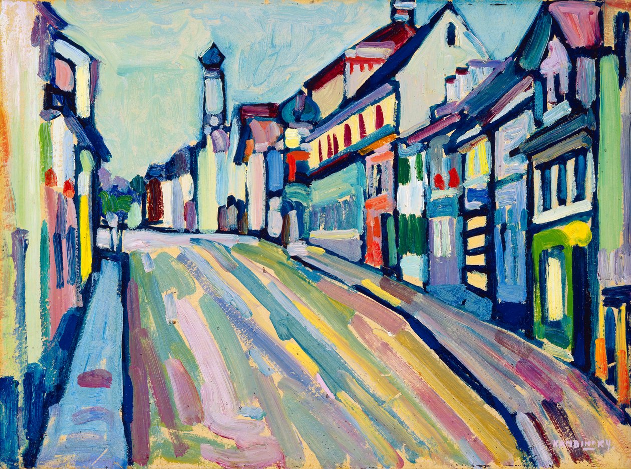 Murnau - Lower Market Street; Murnau - Untermarkt de Wassily Kandinsky