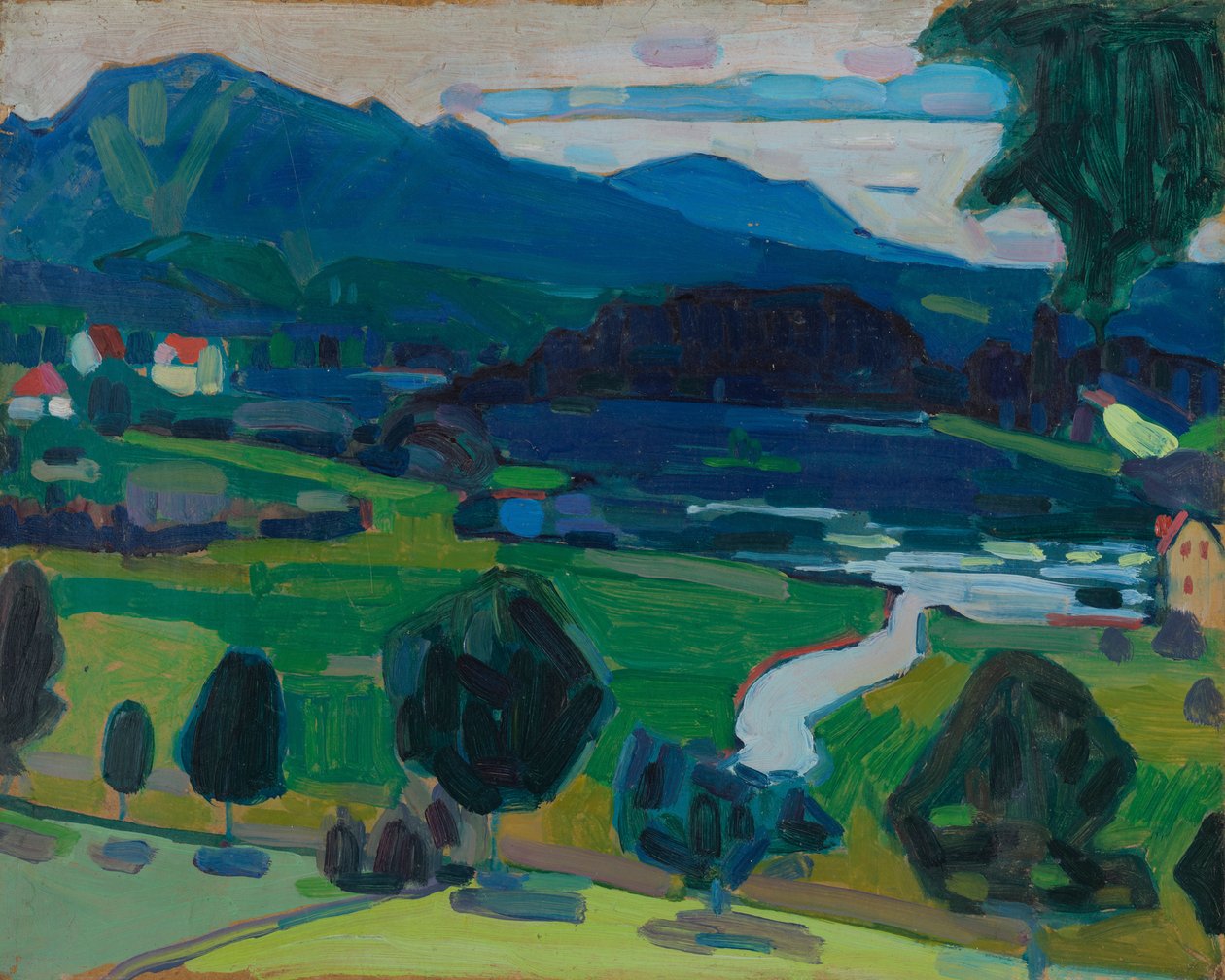Murnau - vista sobre o Staffelsee de Wassily Kandinsky