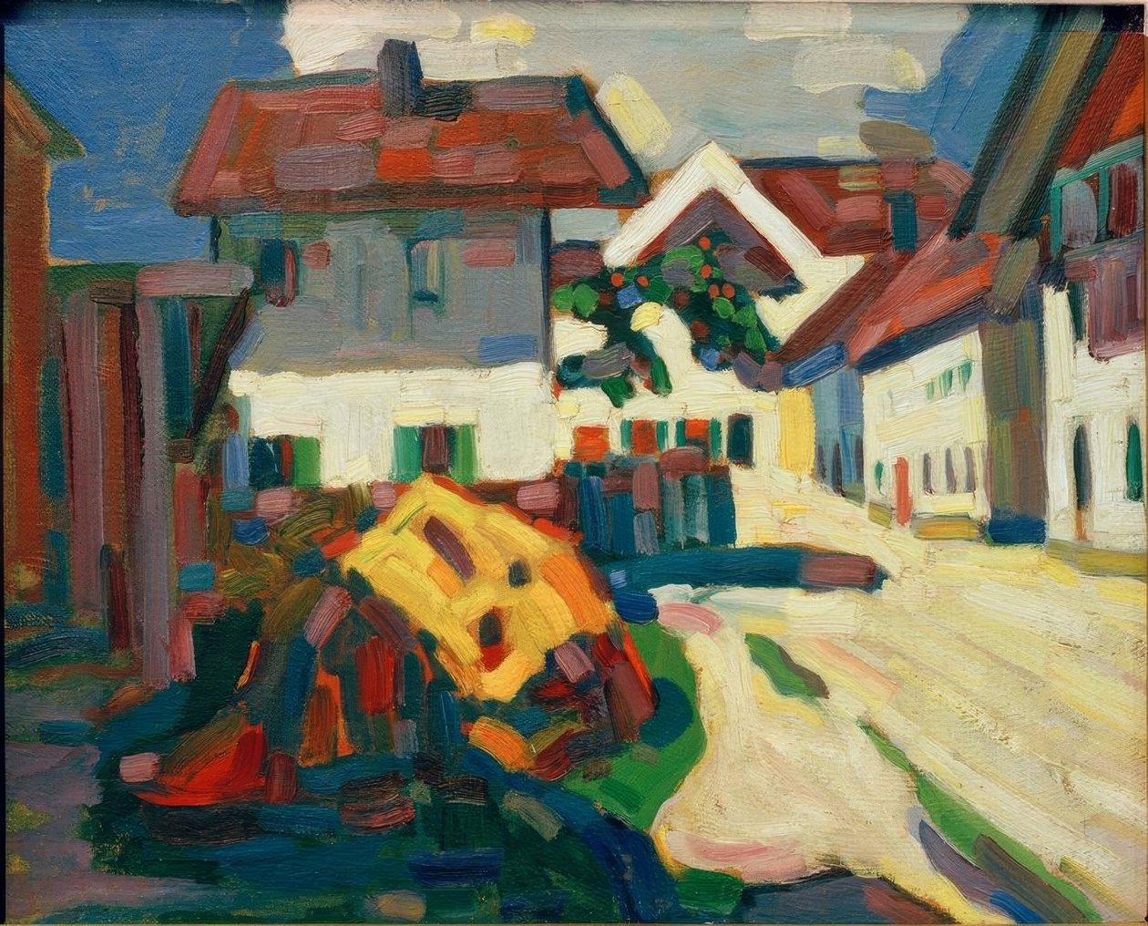 Murnau - grupo de casas de Wassily Kandinsky