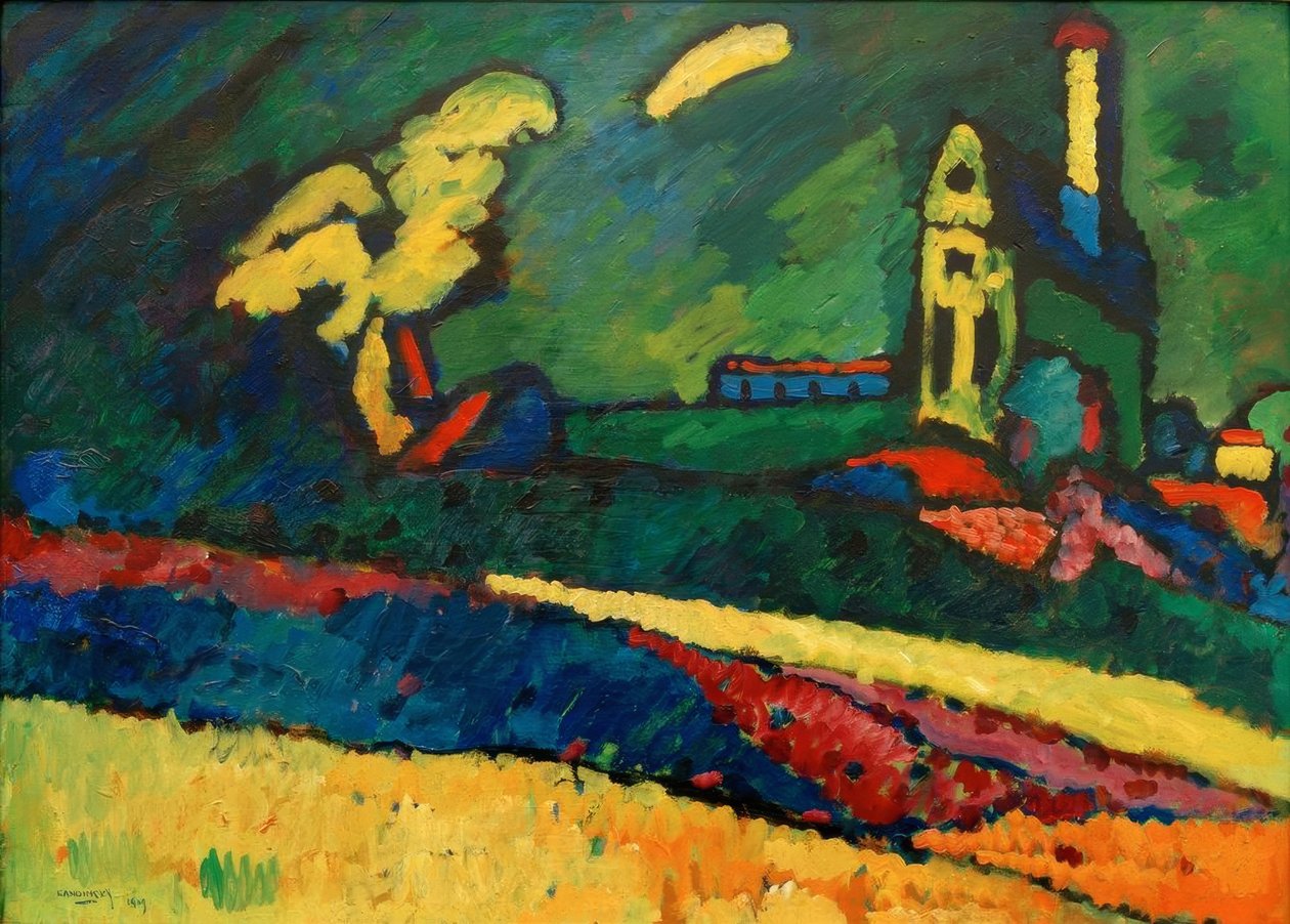 Murnau - paisagem com igreja eu de Wassily Kandinsky