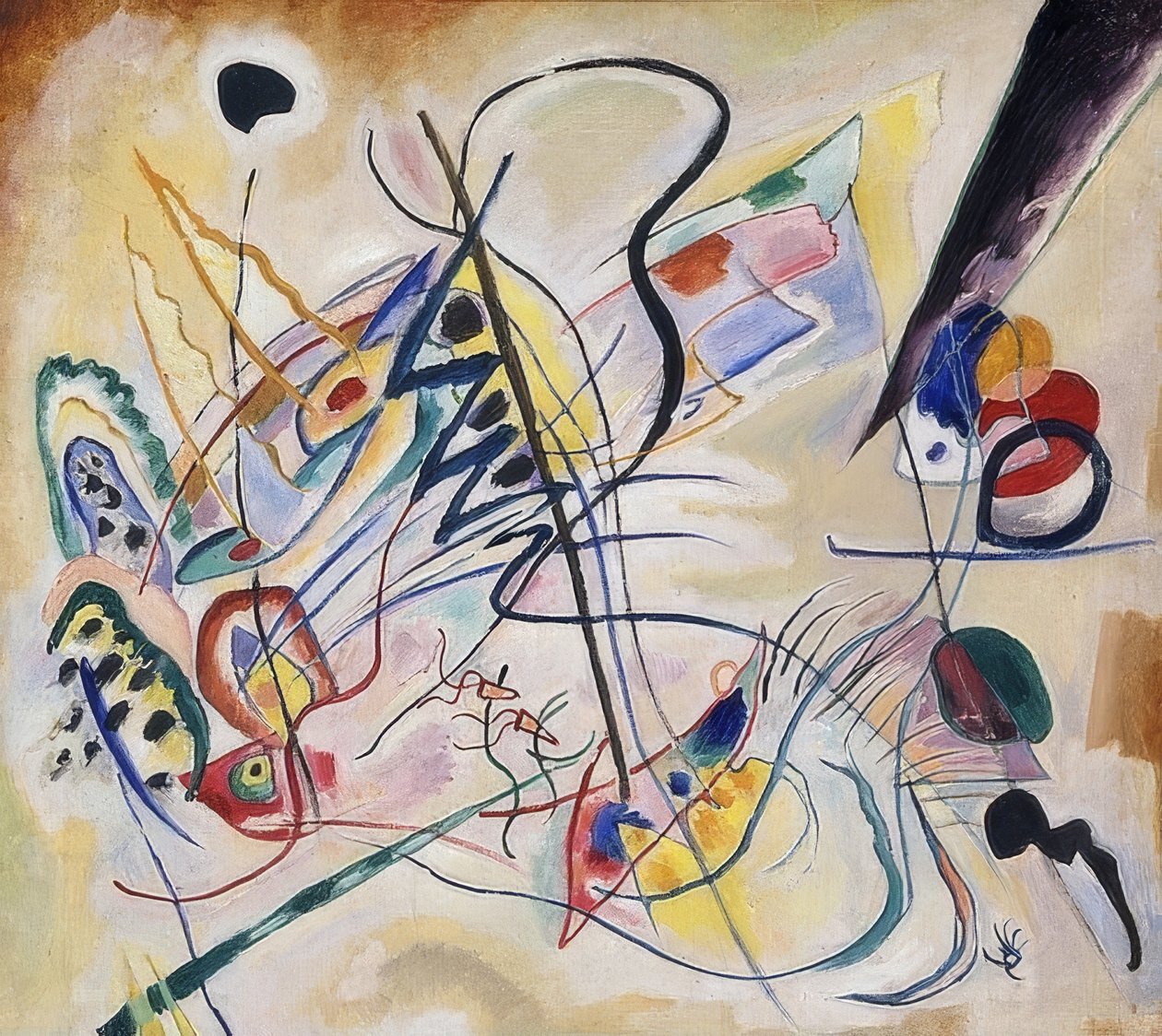 Abertura musical, cunha violeta. 1919 de Wassily Kandinsky