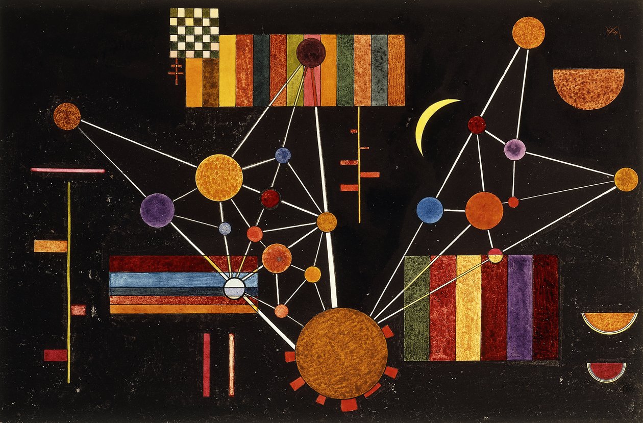 Rede vista de cima, nº 231; Trança de cima, não. 231 de Wassily Kandinsky