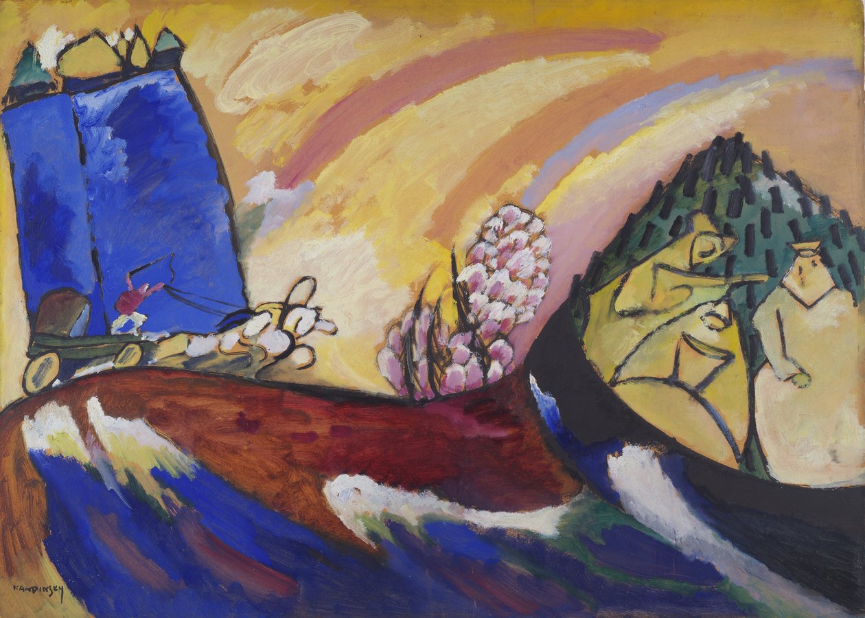 Pintura com Troika, 18 de janeiro de 1911 de Wassily Kandinsky